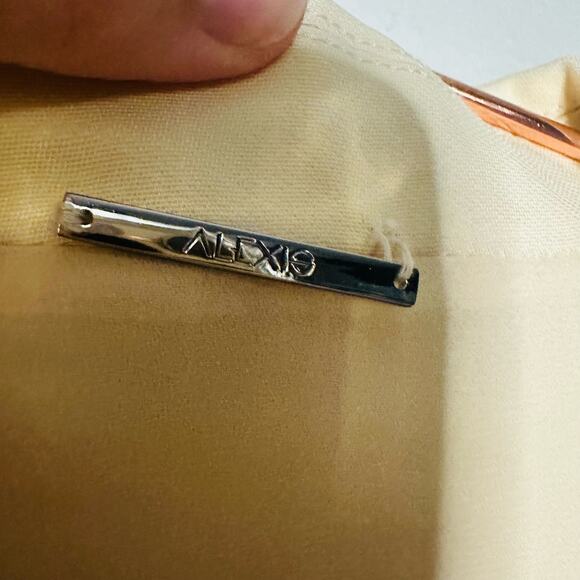 Alexis Ivory Shey Satin Side Slits Crepe Style V-Neckline Dress size XS - Picture 5 of 11